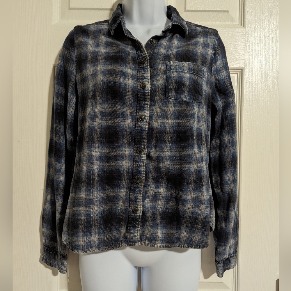 UO BDG Plaid Button Up Long Sleeve Top Y2K 90s Clueless